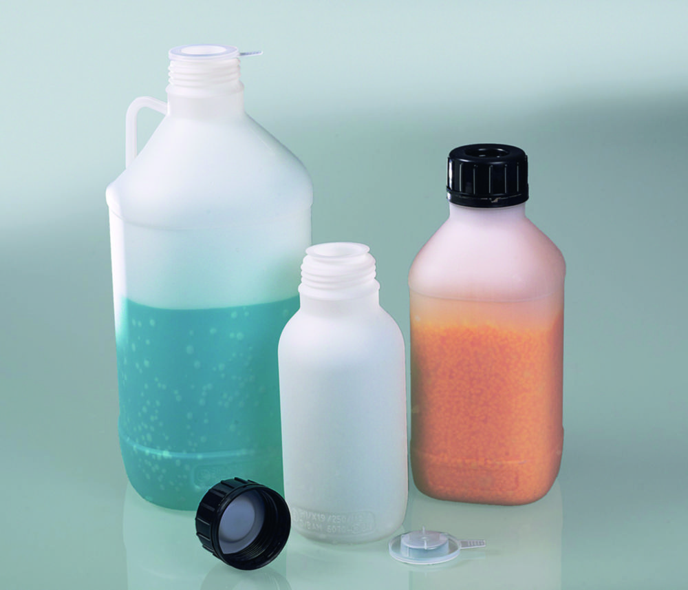 Bottles with screw cap, HDPE, with UN approval
